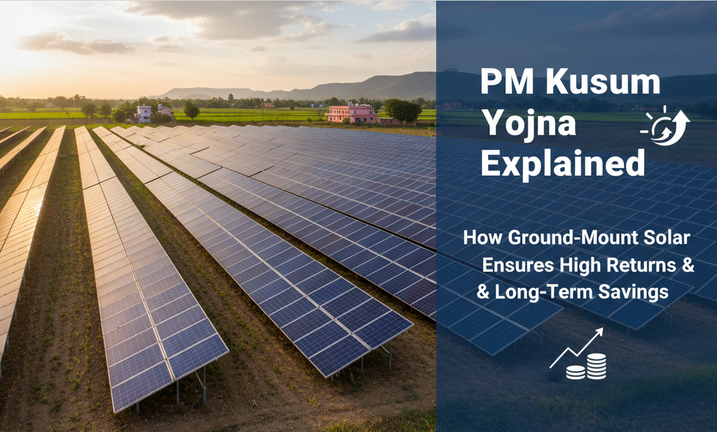 PM Kusum Yojna Explained: How Ground-Mount Solar Ensures High Returns & Long-Term Savings